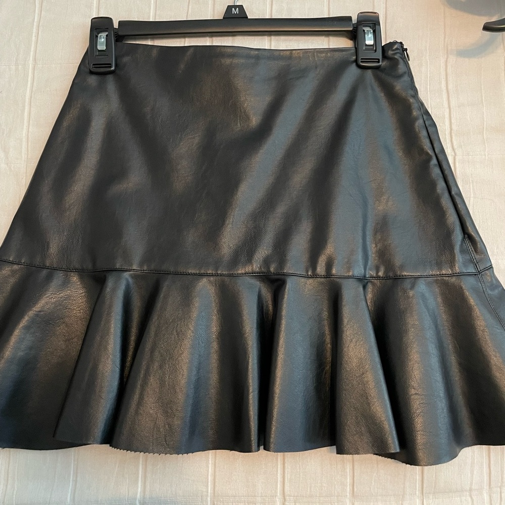 Faux leather skirt